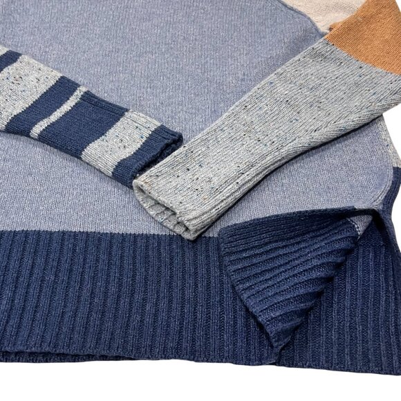 Zaket & Plover Color Block Pullover Sweater, Blue, S - Picture 7 of 9